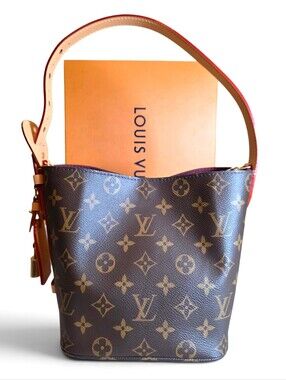 Louis Vuitton ALL IN MM  Brown Monogram Canvas Shoulder Crossbody Bucket Bag